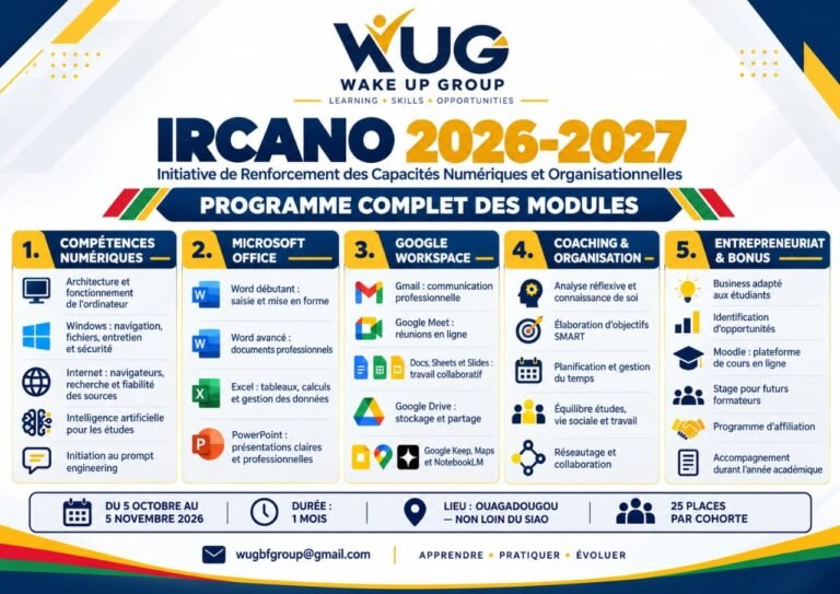 IRCANO ( Initiative de Renforcement des Capacités Numériques et Organisationnelles)